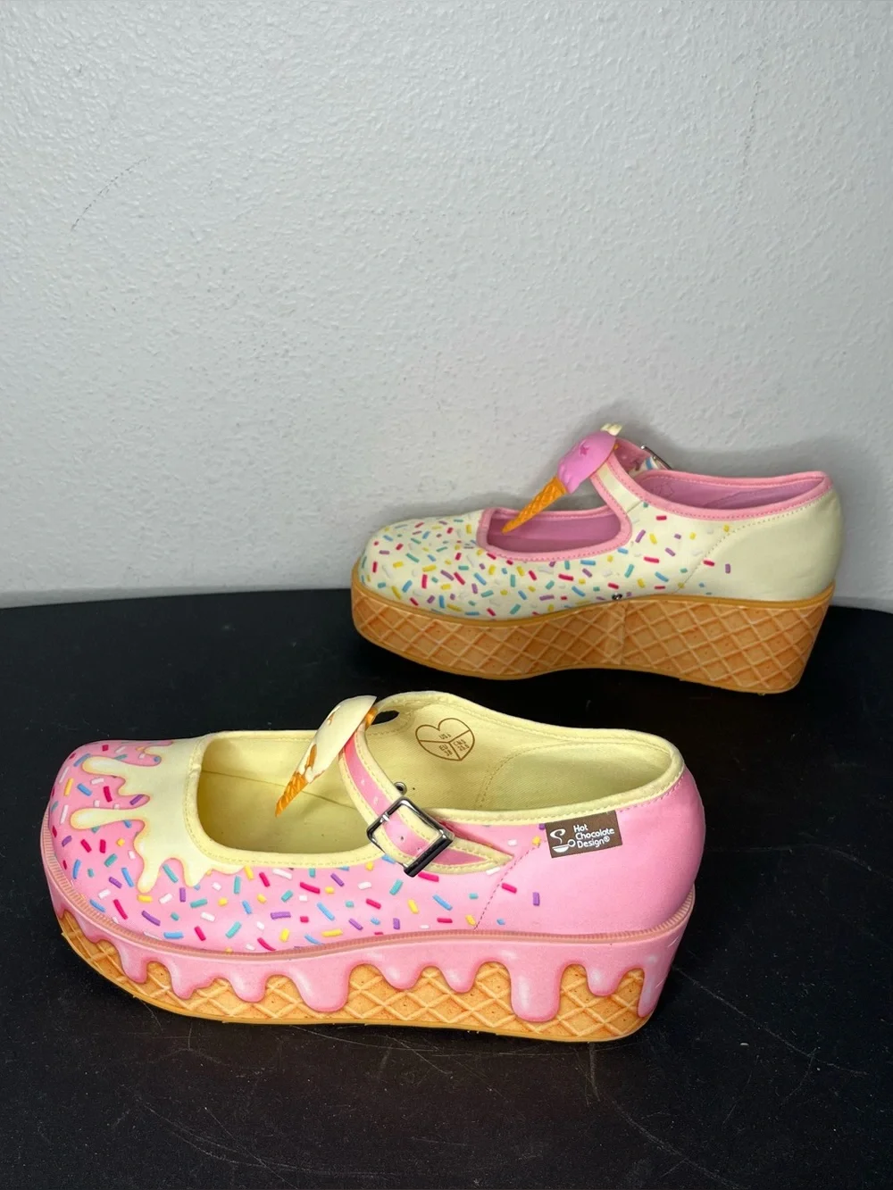 Hot Chocolate Designs Ice Cream I Melt For You Platform Mary Janes Kawaii Kitsch